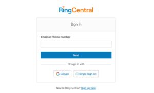 Basic Login To ring central